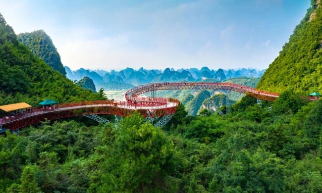 “行旅”阳朔如意峰，360°把喀斯特峰林装进镜头